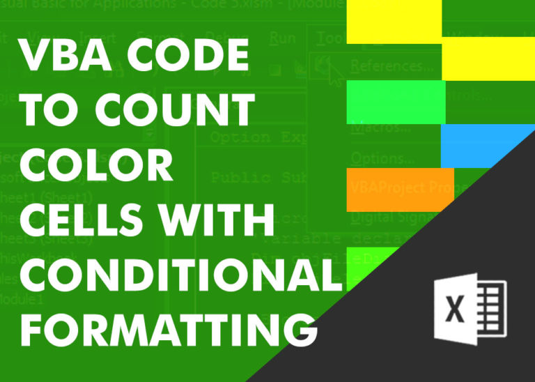VBA Code to Count Color Cells with Conditional Formatting