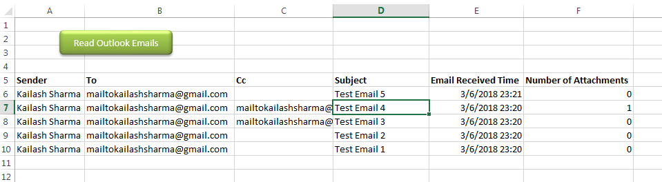 Read Outlook Email Body