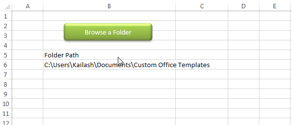 VBA Code to Browse a Folder