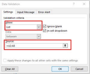 How to Create dropdown List in Excel