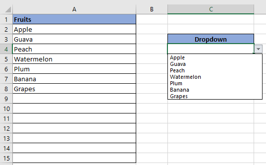 How to Create a Dropdown list in excel?​