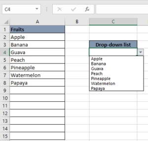 Create Dynamic Data Validation List - Offset Function Method