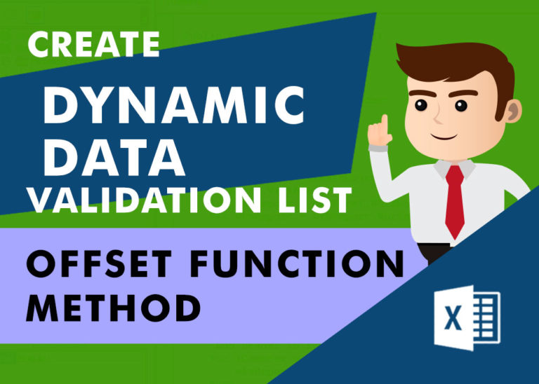 Create Dynamic Data Validation List – Offset Function Method