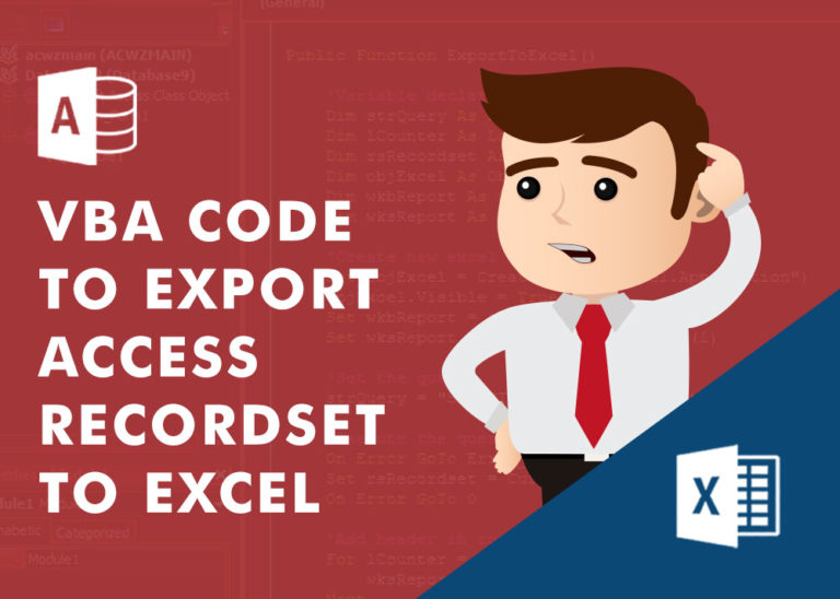 VBA Code to Export Access Recordset to Excel