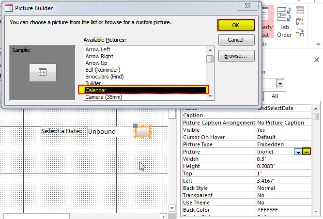 Custom Calendar Control for MS Access