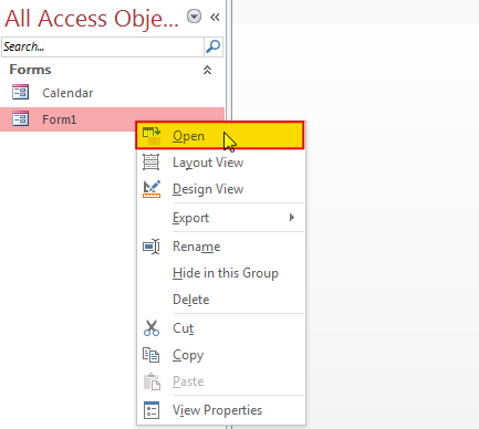 Custom Calendar Control for MS Access