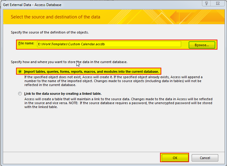 Custom Calendar Control for MS Access​