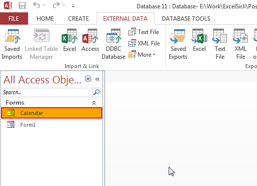 Custom Calendar Control for MS Access
