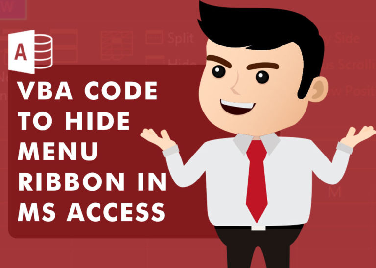 VBA Code to Hide Menu Ribbon in MS Access