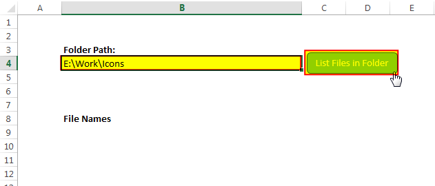 Macro to List File name from Excel Folder