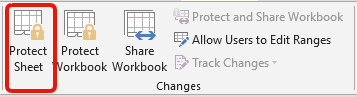 Protect Sheets, Share Workbook, Protect Workbook