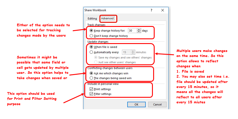 Protect Sheets, Share Workbook, Protect Workbook