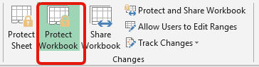 Protect Sheets, Share Workbook, Protect Workbook