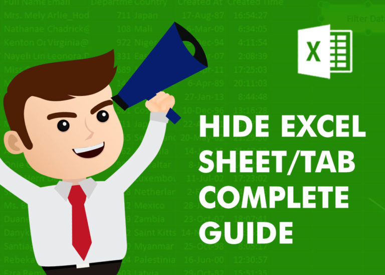 Hide Excel Sheet/Tab – Complete Guide