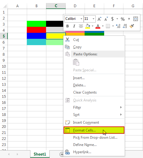 Get RGB Code in Excel