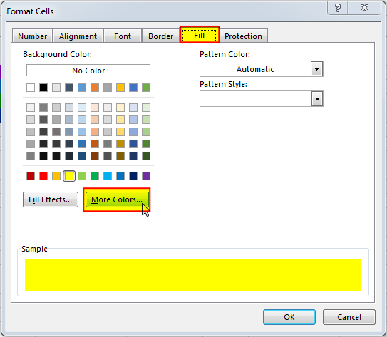 Get RGB number in Excel