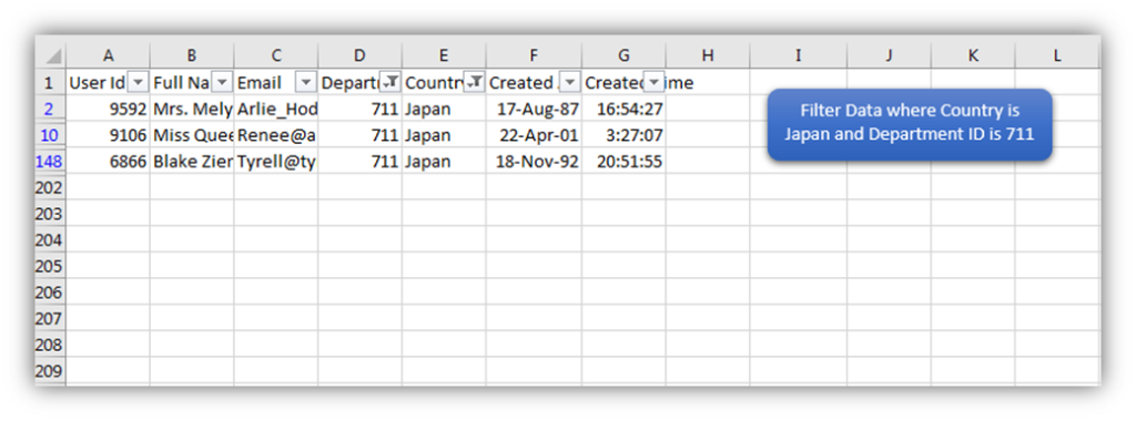 VBA Code to Filter Data in Excel