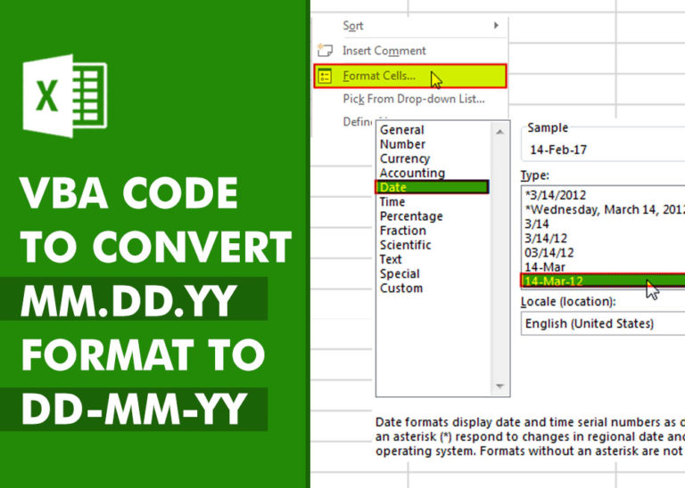VBA Code to Convert MM.DD.YYYY Format to DD-MMM-YYYY