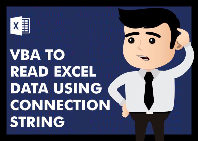 VBA to Read Excel Data using Connection String