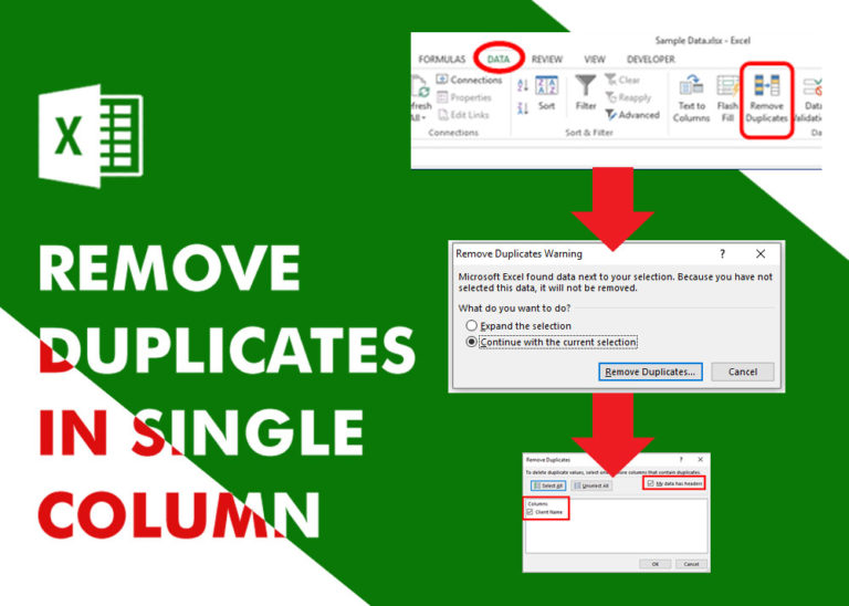 Remove Duplicates in Single Column