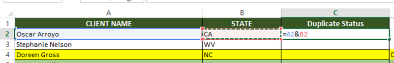 Find Duplicate in Excel