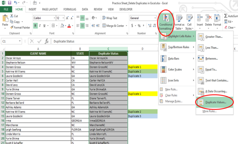 Find Duplicate in Excel