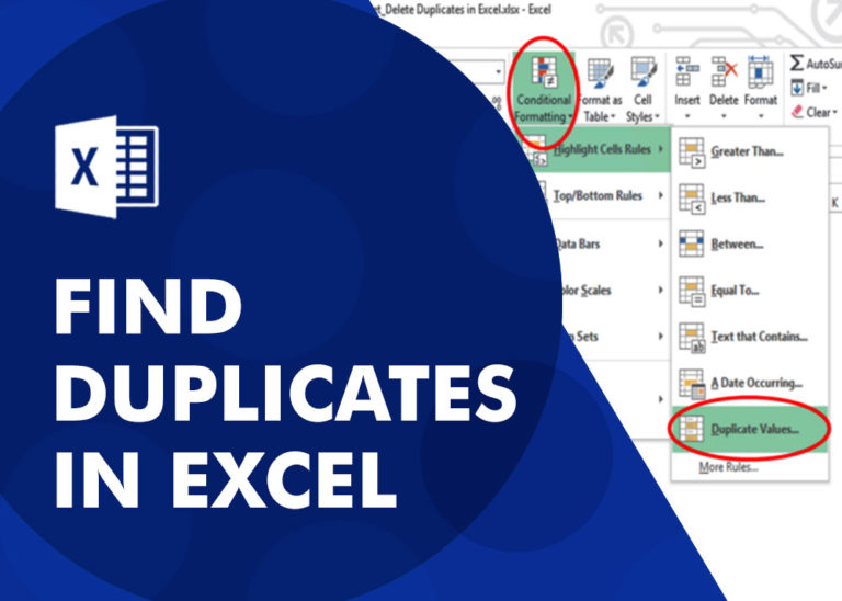 How to find duplicates in excel?