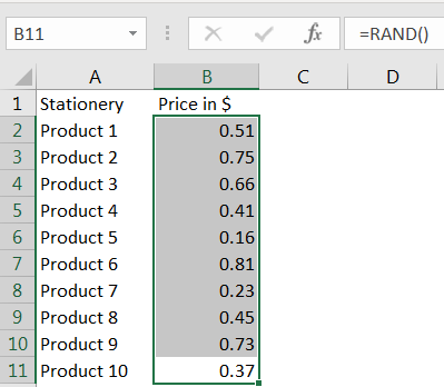 RAND Function