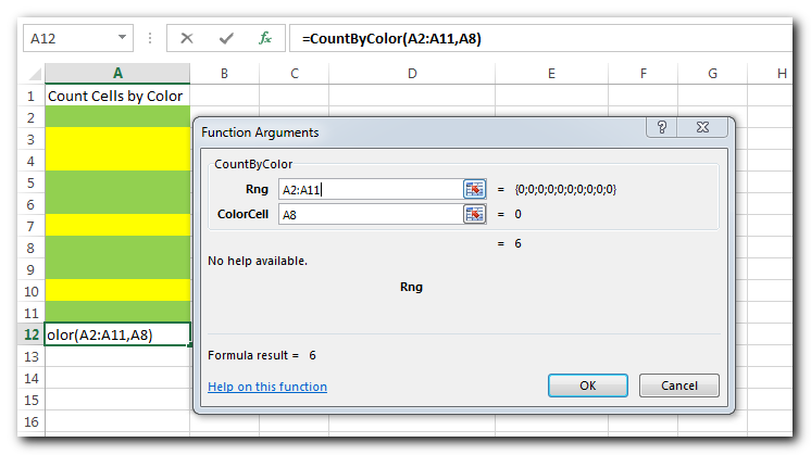 VBA Code to Count Cells by Color