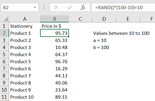 Rand function