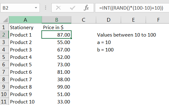 Rand Function