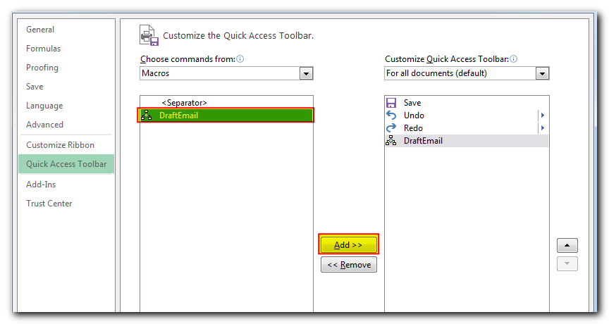 Create Excel Add-in