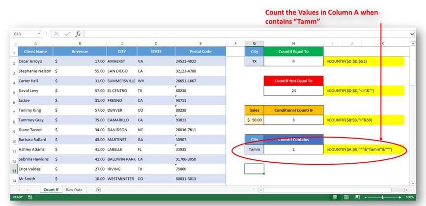 Count Values which contains a string