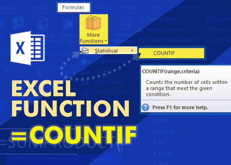 EXCEL FUNCTION – COUNTIF