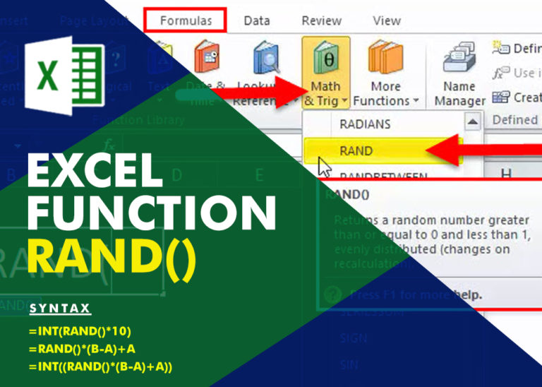 EXCEL FUNCTION – RAND