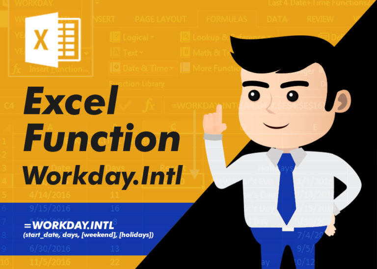 Excel Function – WORKDAY.INTL