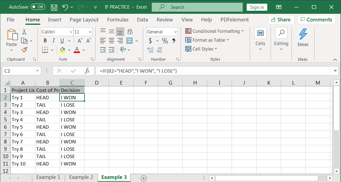 EXCEL FUNCTION – IF