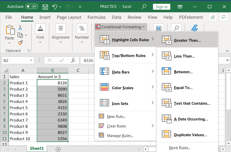 Conditional Formatting in Excel