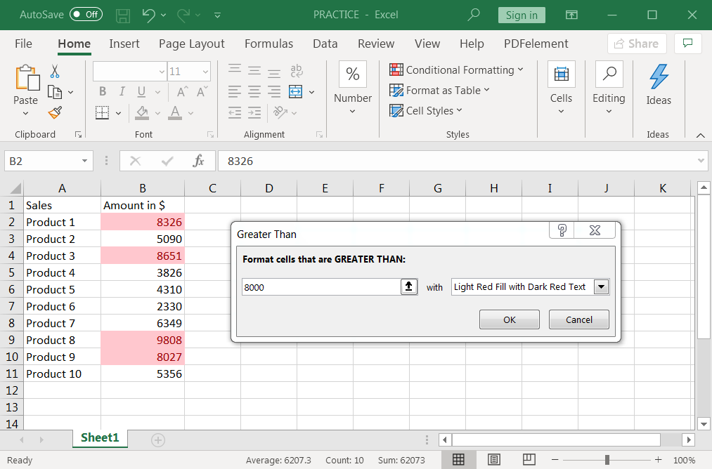 CONDITIONAL FORMATTING In Excel