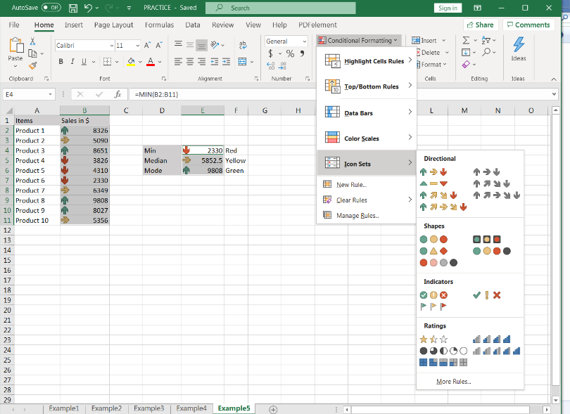CONDITIONAL FORMATTING In Excel