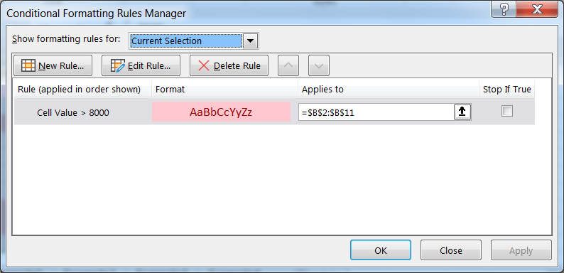 CONDITIONAL FORMATTING In Excel