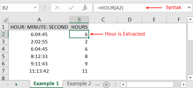 Hour Minute Second Function