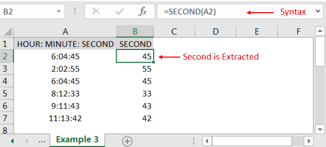 EXCEL FUNCTION – HOUR, MINUTE, SECOND