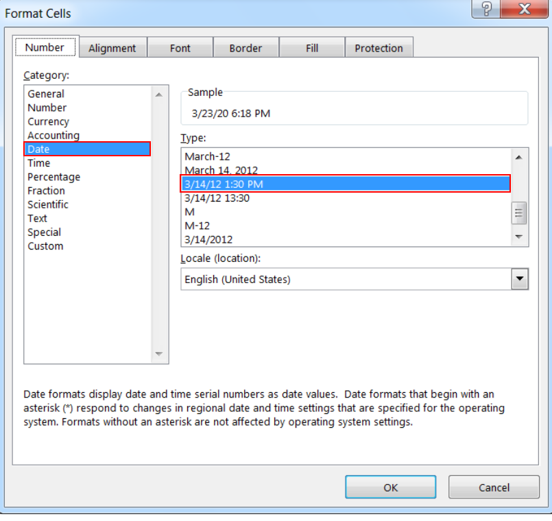 Excel function NOW