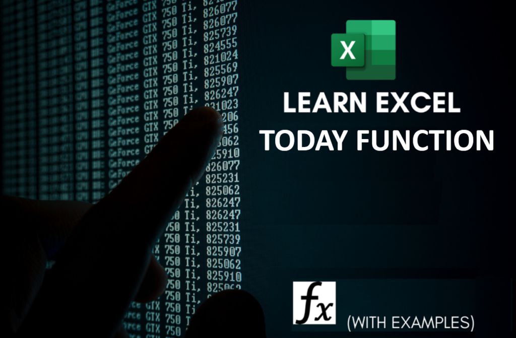 Today Function ms excel tutorial