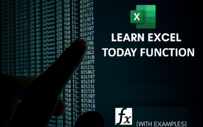 Today Function ms excel tutorial