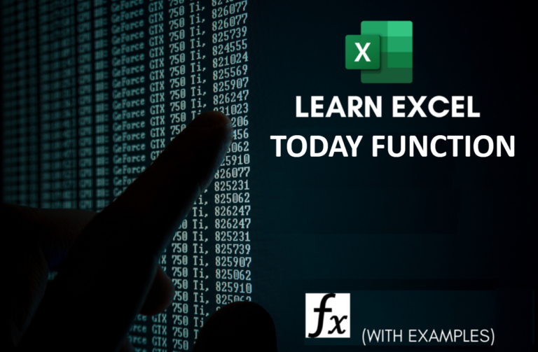 EXCEL FUNCTION – TODAY