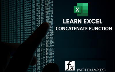 Learn Excel Concatenate Function
