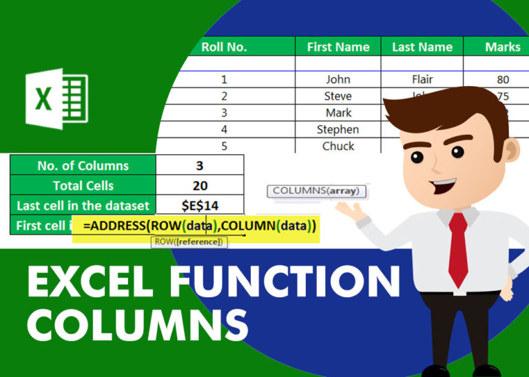 EXCEL FUNCTION – COLUMNS