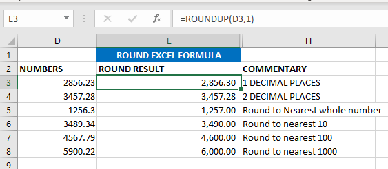 EXCEL FUNCTION – ROUND